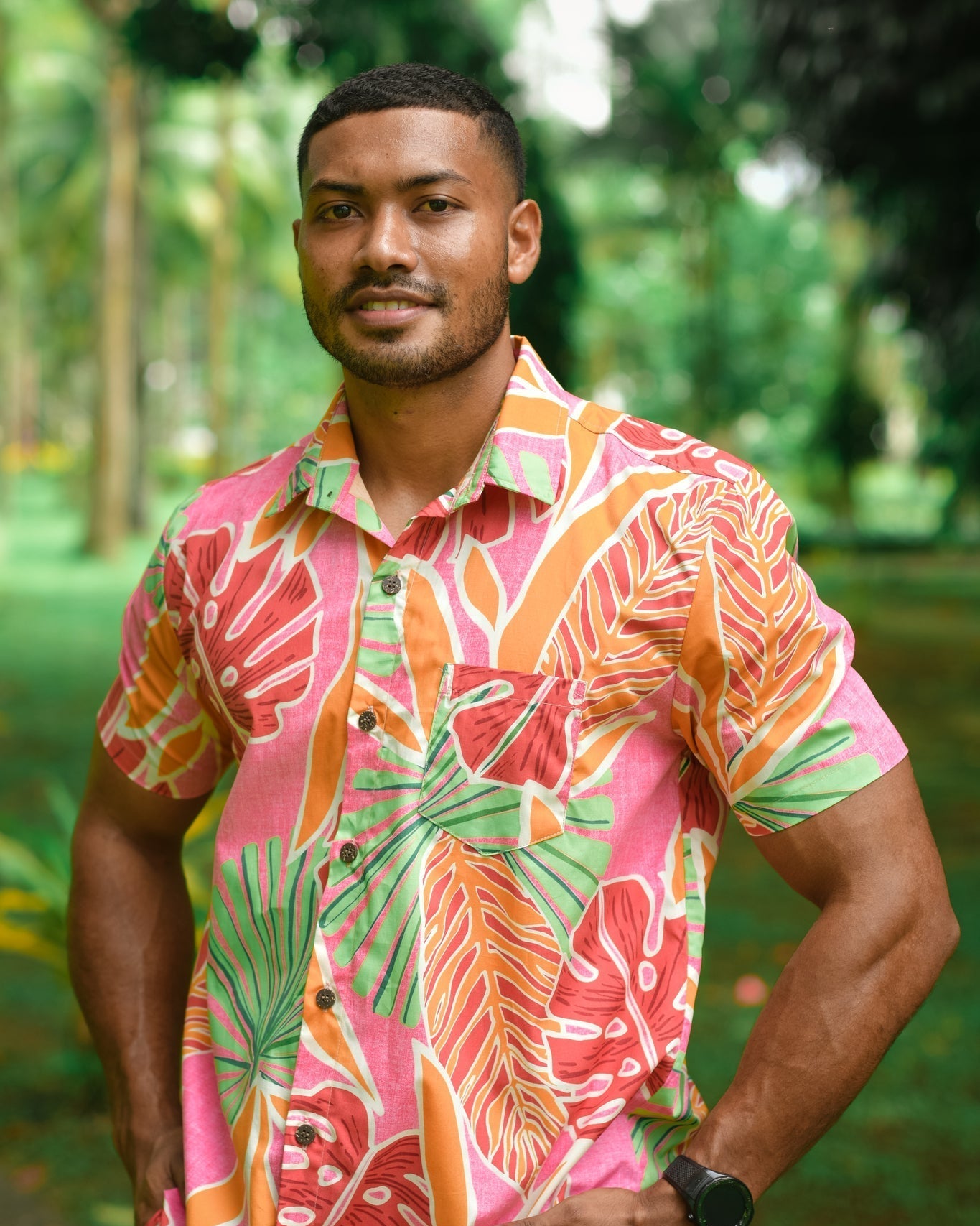Men's Shirt - Jungle Print - Malia Fiji