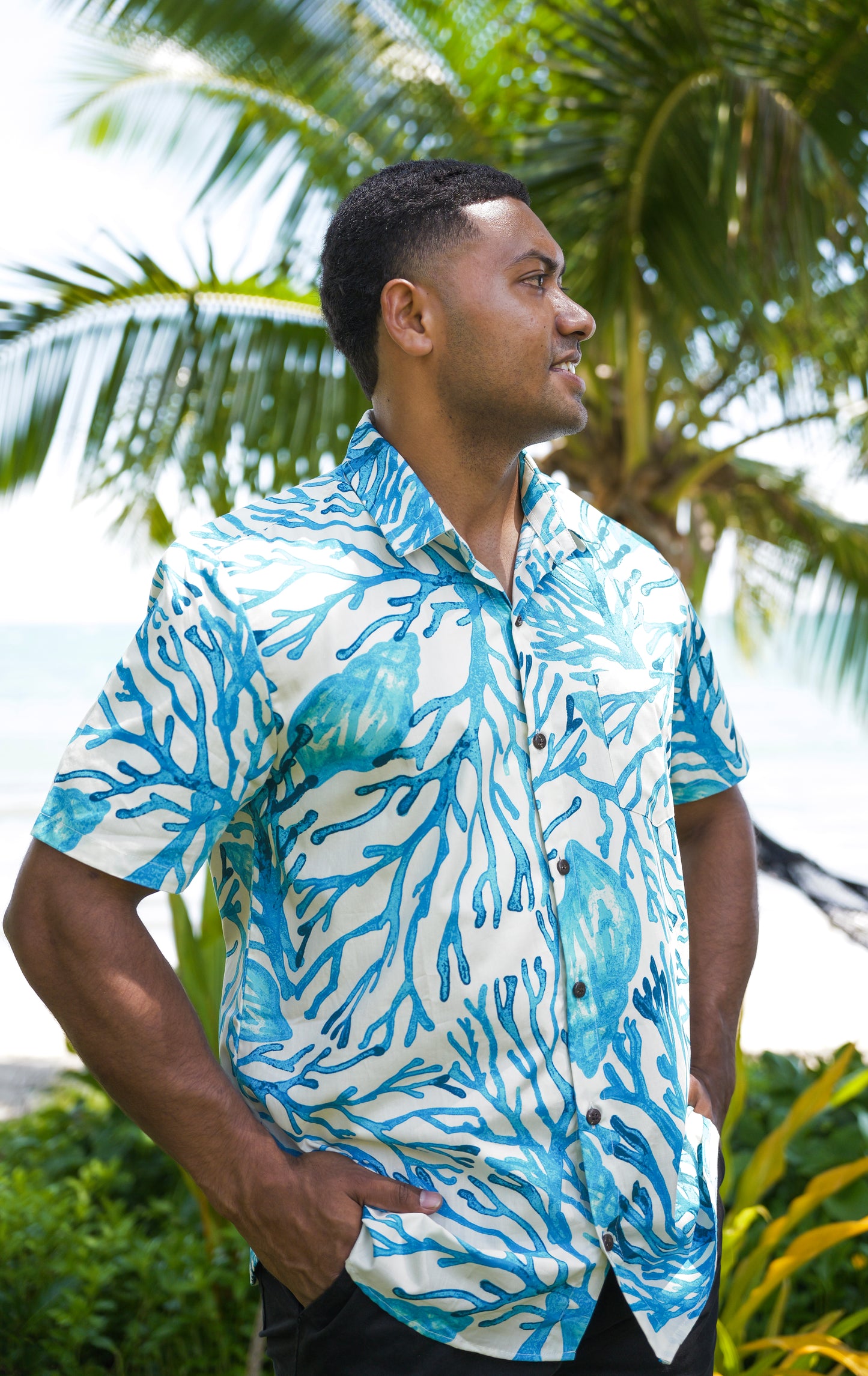 Deep Ocean (Blue) - Short Sleeve Shirt