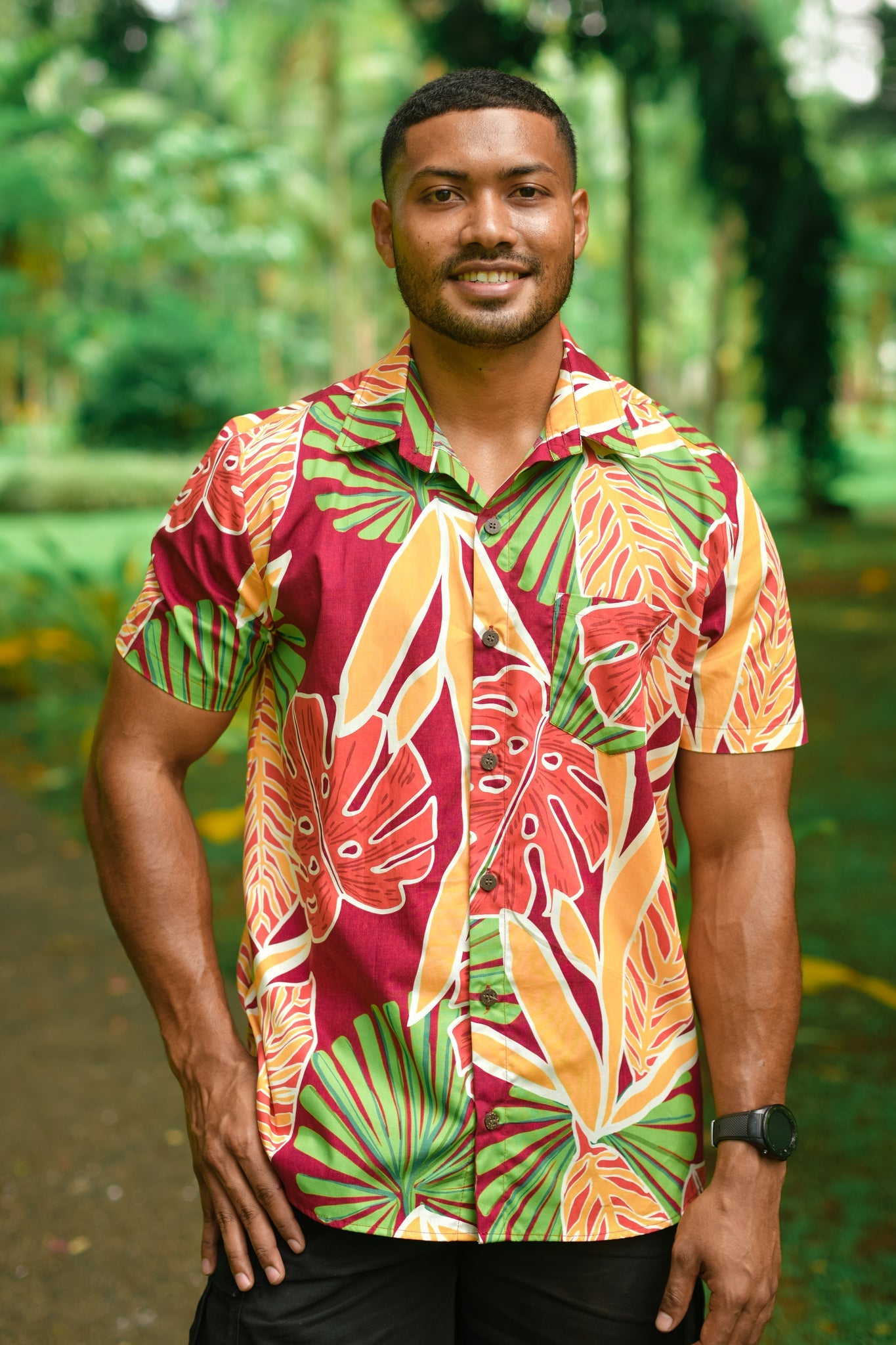 Men's Shirt - Jungle Print - Malia Fiji