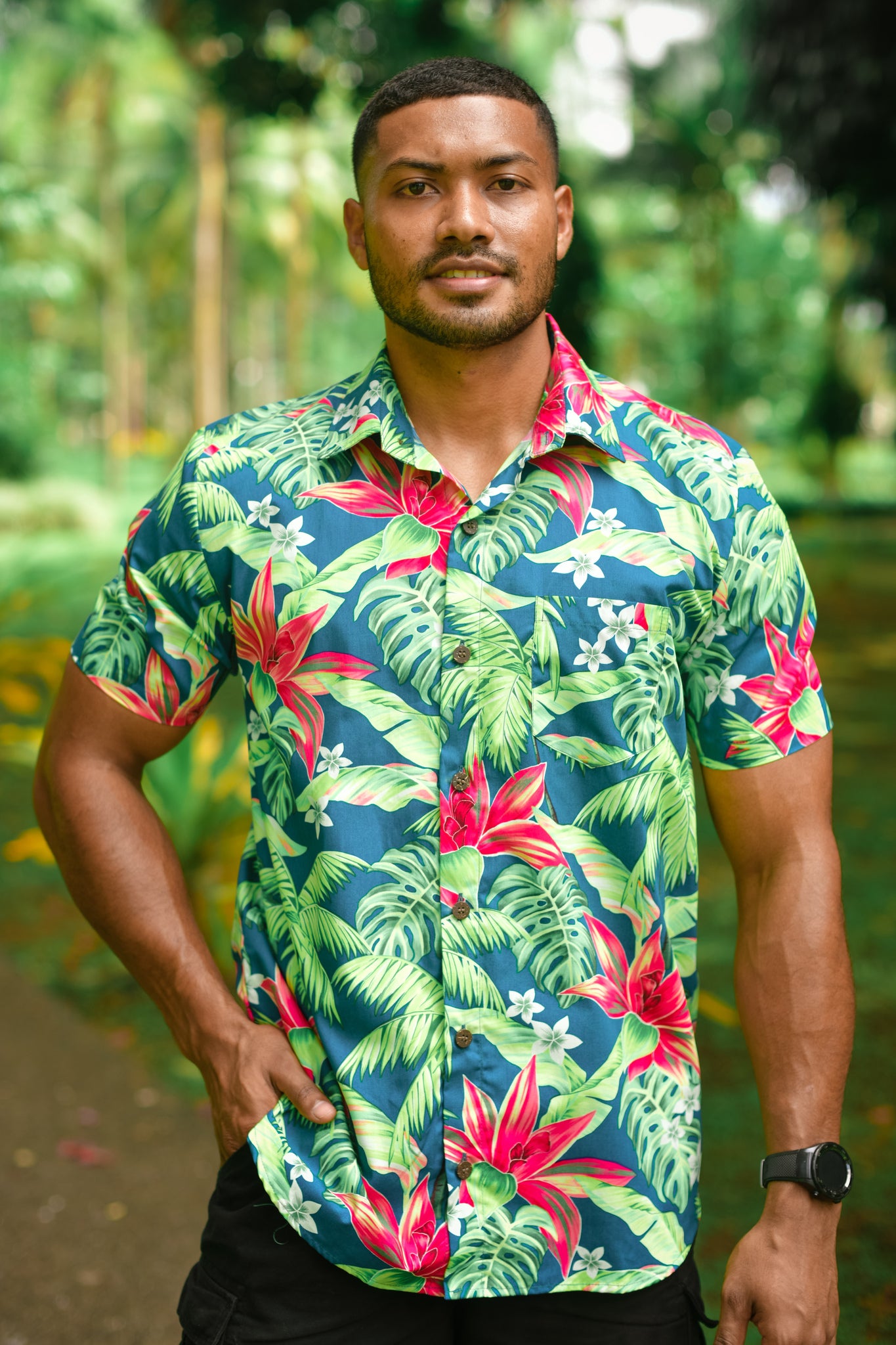 Men's Shirt - Into the Palms Print - Malia Fiji