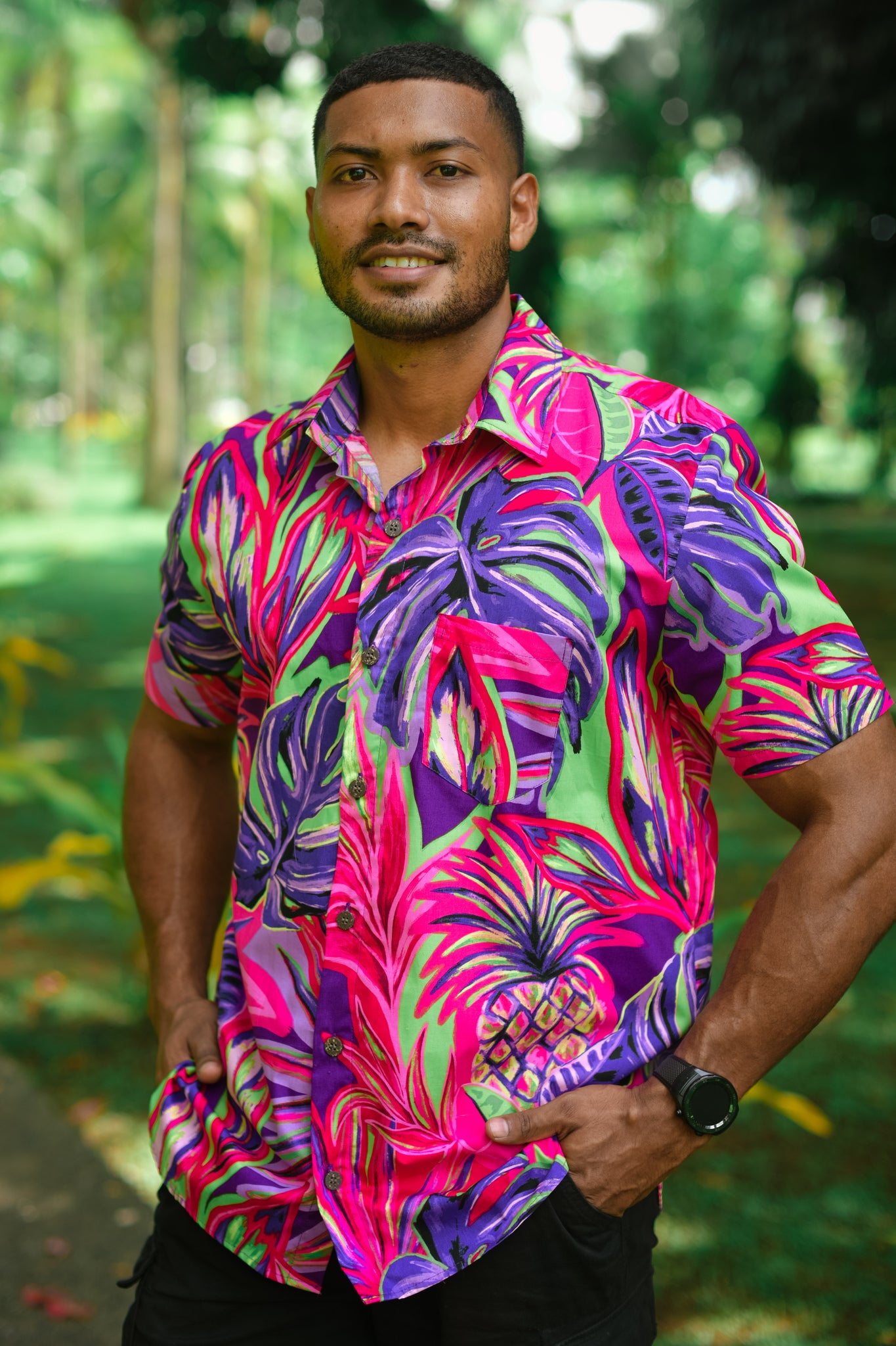 Tropical Painting - Short Sleeve Shirt | Malia Fiji