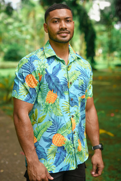 Men's Shirt - Sweet Pineapples Print - Malia Fiji
