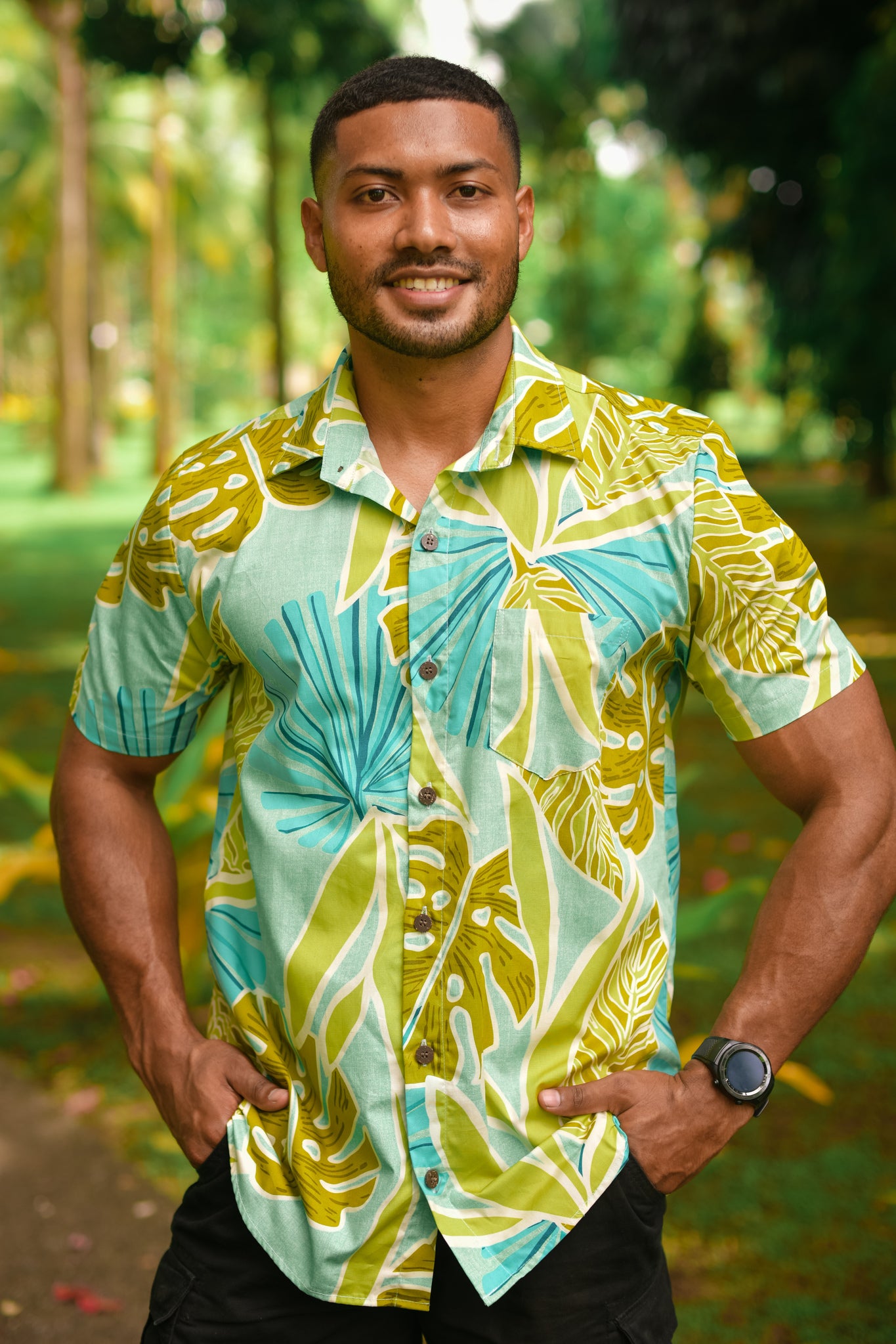 Men's Shirt - Jungle Print - Malia Fiji