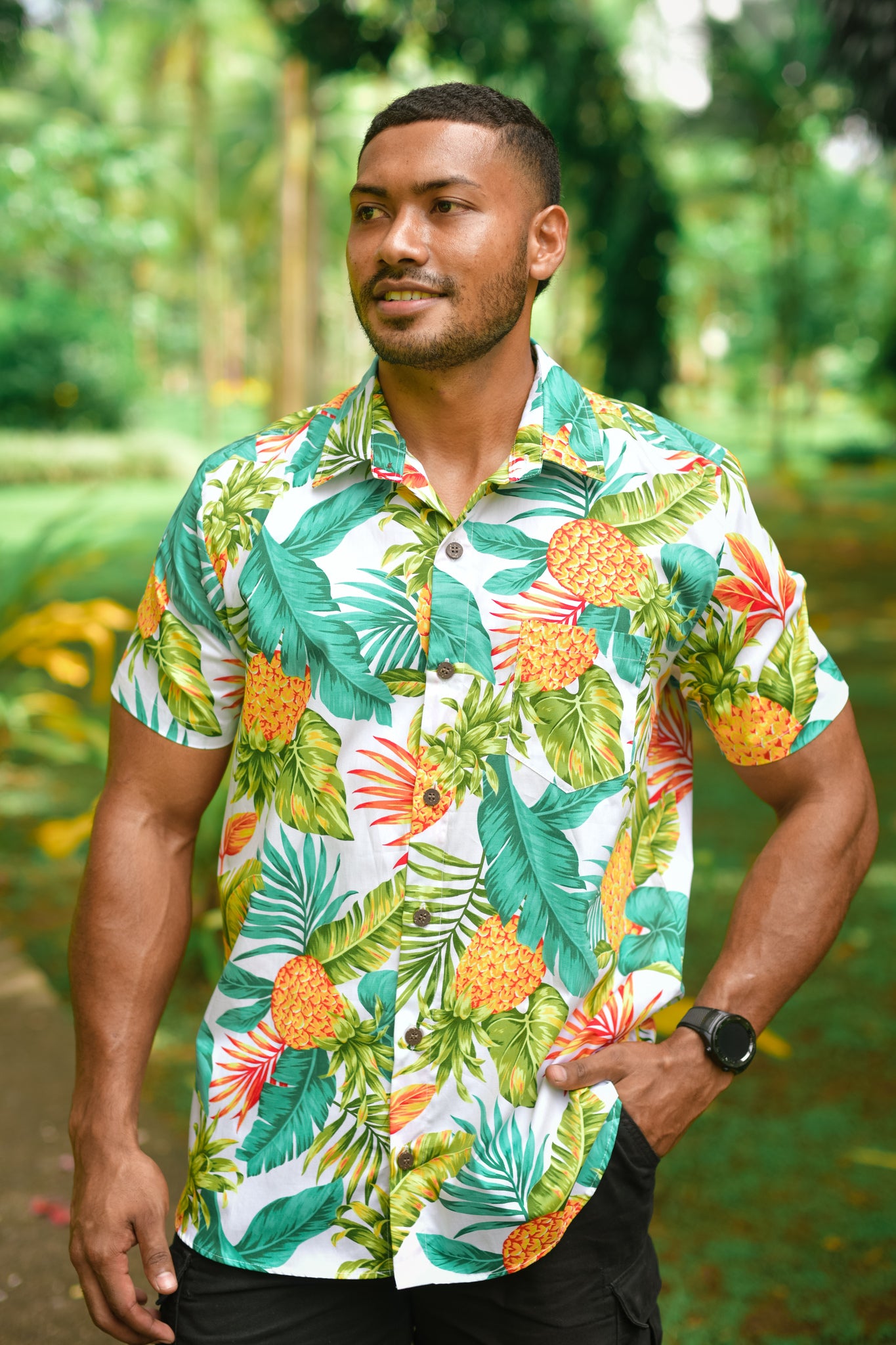 Men's Shirt - Sweet Pineapples Print Bula Shirt – Malia Fiji